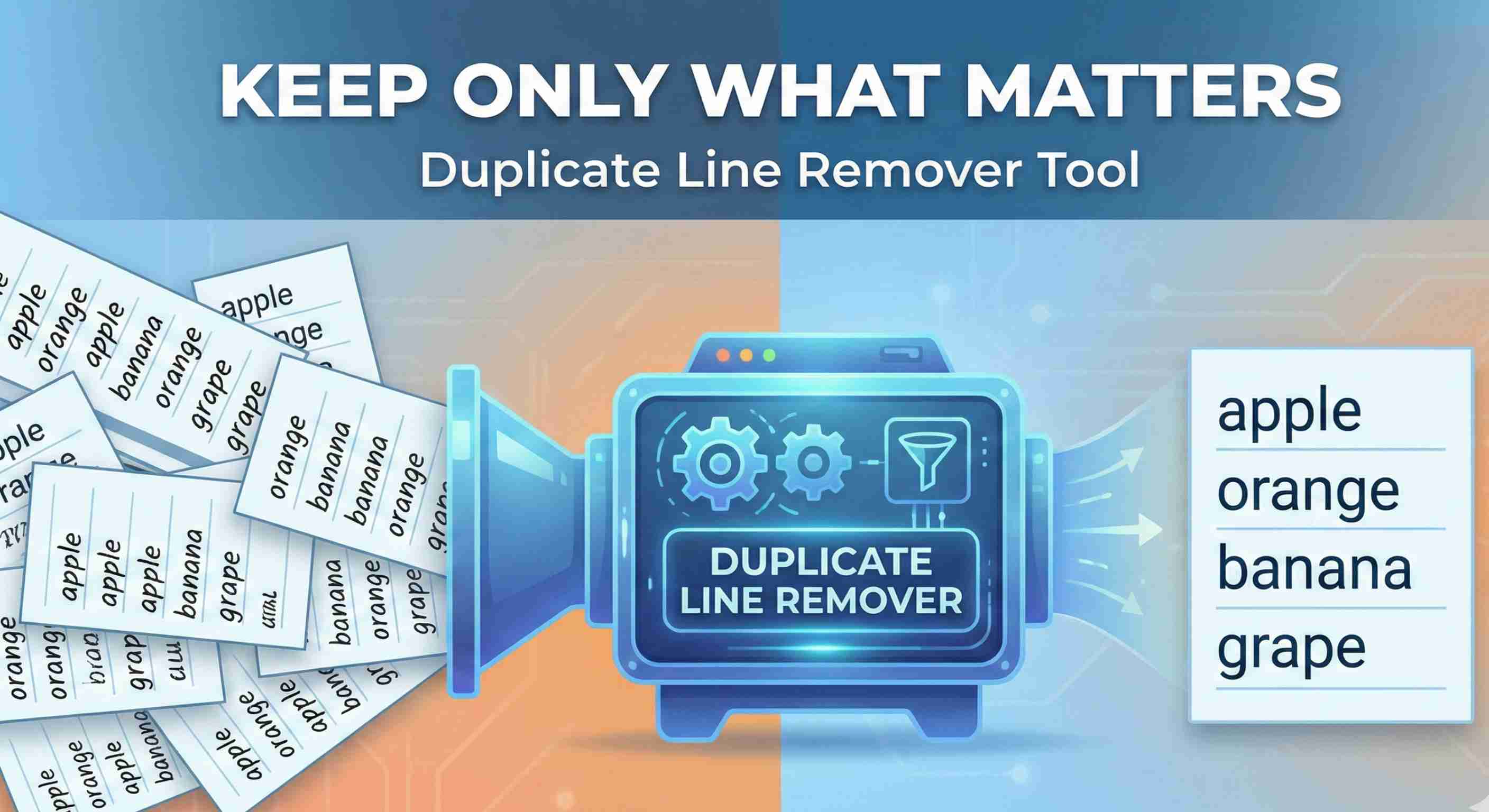 Keep Only What Matters with the Duplicate Line Remover