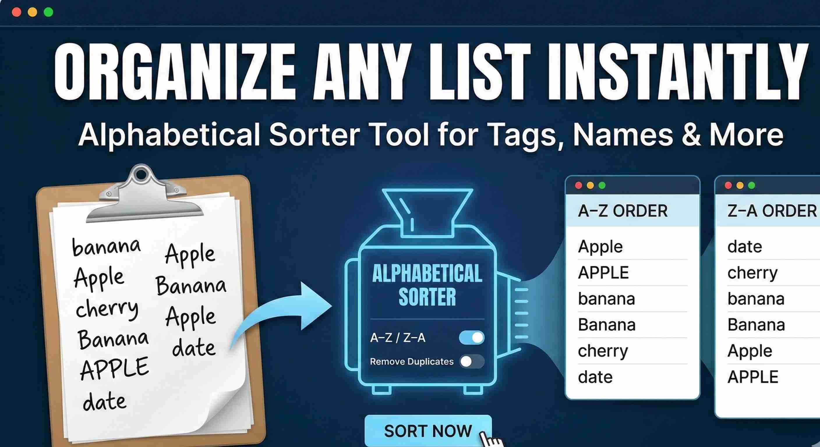 Organize Any List Instantly with the Alphabetical Sorter